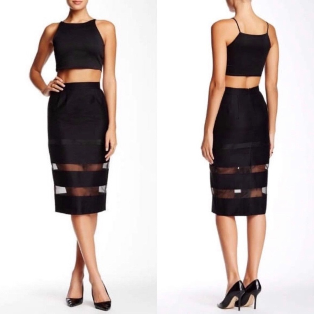 French Connection Wind Jammer Midi Pencil Skirt 2
